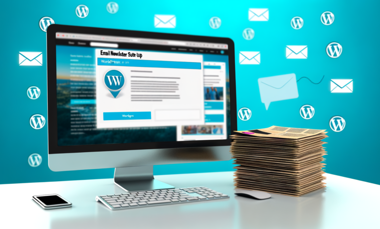 How do I set up an email newsletter on my WordPress site?